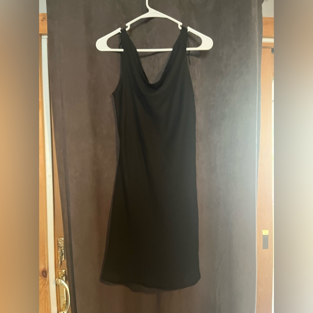 Vintage cowl neck black dress